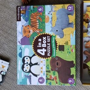 Mudpuppy animal puzzle set